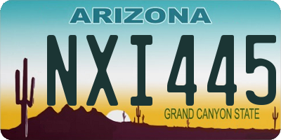 AZ license plate NXI445