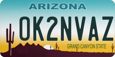 AZ license plate OK2NVAZ