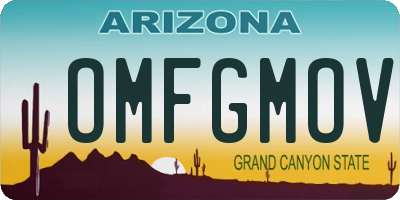 AZ license plate OMFGMOV