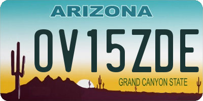 AZ license plate OV15ZDE