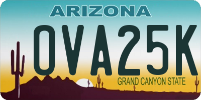 AZ license plate OVA25K