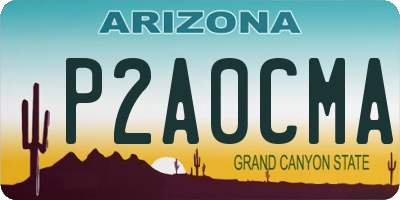 AZ license plate P2A0CMA