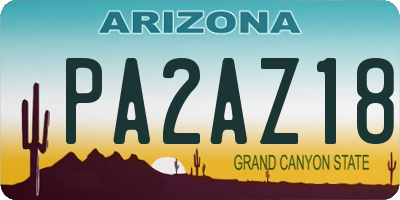 AZ license plate PA2AZ18