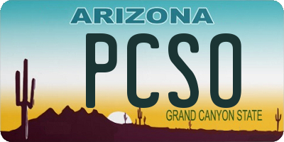 AZ license plate PCSO