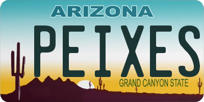 AZ license plate PEIXES