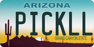 AZ license plate PICKLL