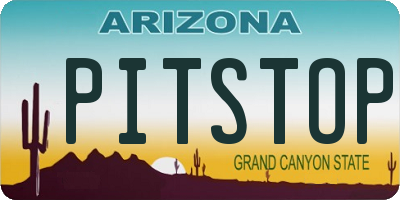 AZ license plate PITSTOP