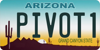 AZ license plate PIVOT1