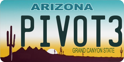 AZ license plate PIVOT3