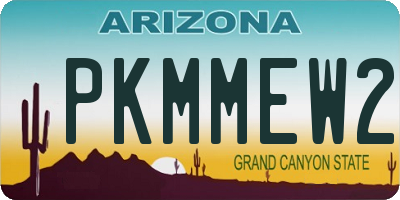 AZ license plate PKMMEW2