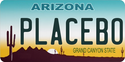 AZ license plate PLACEBO