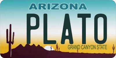 AZ license plate PLATO