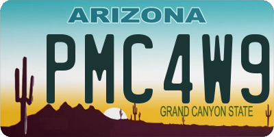 AZ license plate PMC4W9