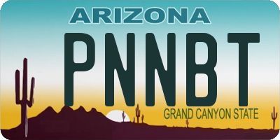 AZ license plate PNNBT