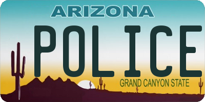 AZ license plate POLICE