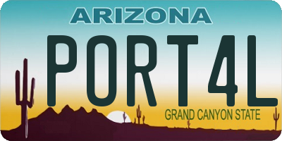 AZ license plate PORT4L