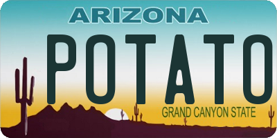 AZ license plate POTATO