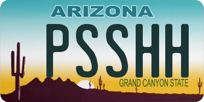 AZ license plate PSSHH