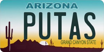 AZ license plate PUTAS
