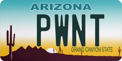 AZ license plate PWNT