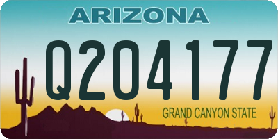 AZ license plate Q204177