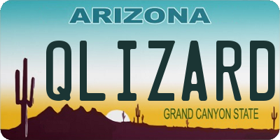 AZ license plate QLIZARD