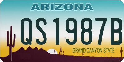 AZ license plate QS1987B