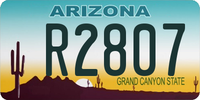 AZ license plate R2807