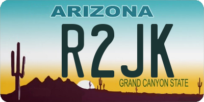 AZ license plate R2JK