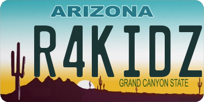 AZ license plate R4KIDZ