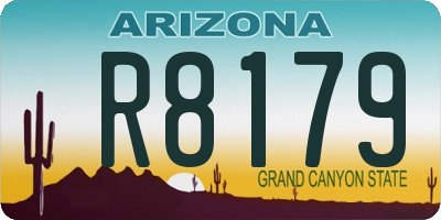 AZ license plate R8179