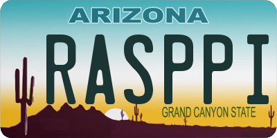 AZ license plate RASPPI