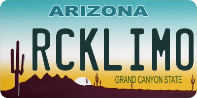 AZ license plate RCKLIMO