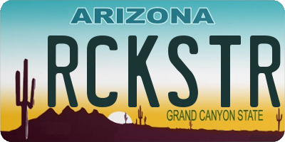 AZ license plate RCKSTR