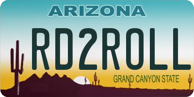 AZ license plate RD2ROLL