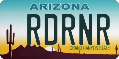 AZ license plate RDRNR