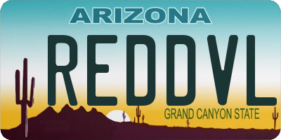 AZ license plate REDDVL