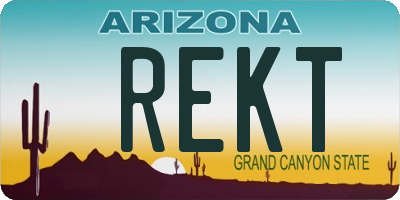 AZ license plate REKT