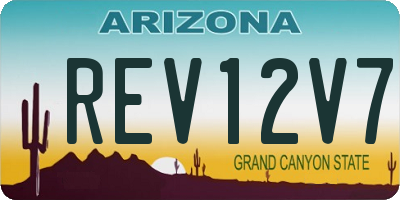 AZ license plate REV12V7