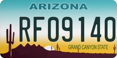 AZ license plate RF09140