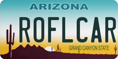 AZ license plate ROFLCAR