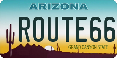 AZ license plate ROUTE66