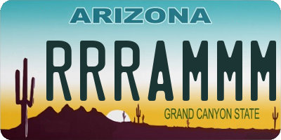 AZ license plate RRRAMMM