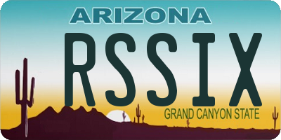 AZ license plate RSSIX