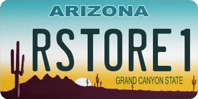 AZ license plate RSTORE1