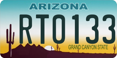 AZ license plate RT0133