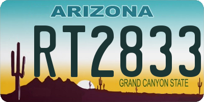 AZ license plate RT2833