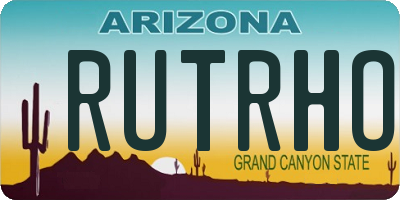 AZ license plate RUTRHO