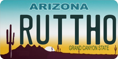 AZ license plate RUTTHO