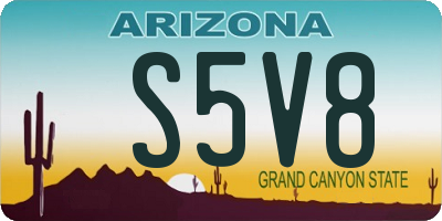AZ license plate S5V8